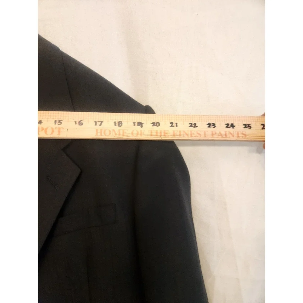 Dario Di Napoli Suit Jacket Mens 48L Gray Polyester Wool Stripe‎ Big & Tall USA